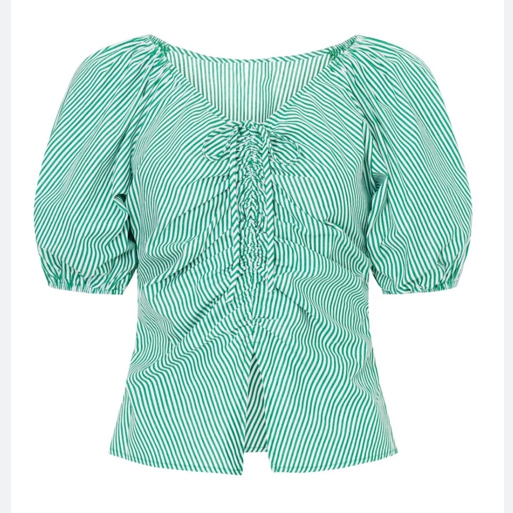 Margaret Top LISA SAYS GAH - GREEN STRIPE - ASST SIZES NWT